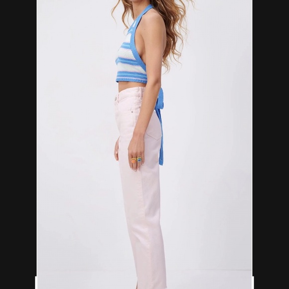 Zara Hi-Rise Straight Leg Cropped Jean - Picture 3 of 8